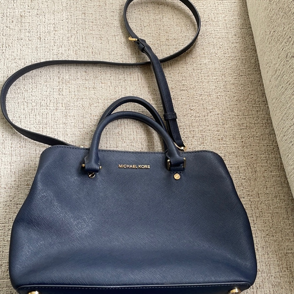 Michael Kors Small Tote in Navy